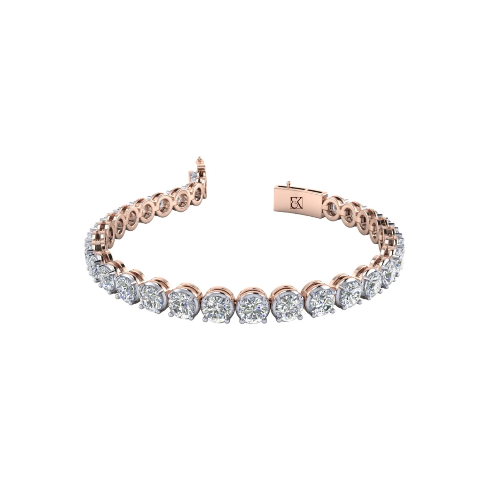 0.25 cts each Crown Set Bracelet
