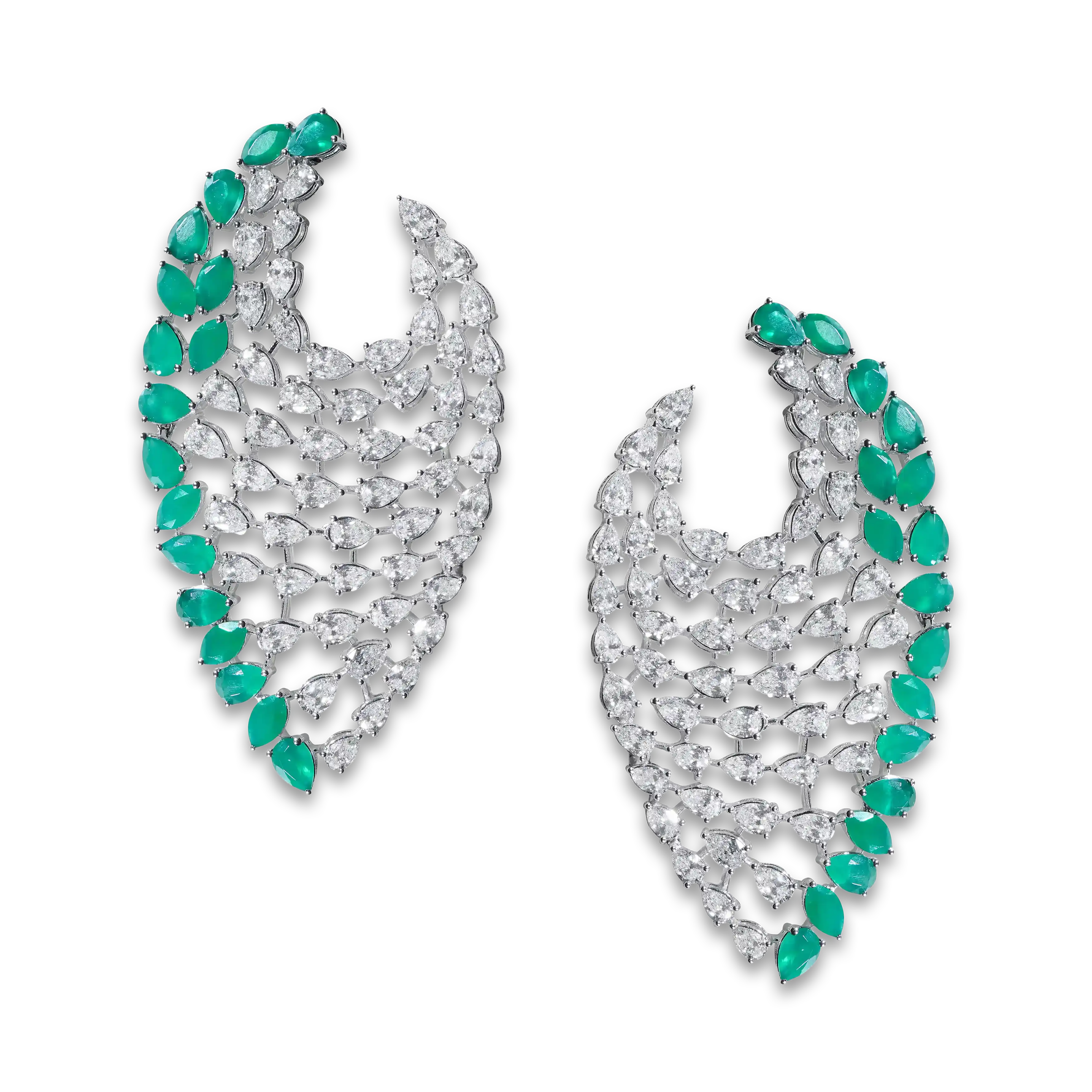 Emerald Veil Earrings