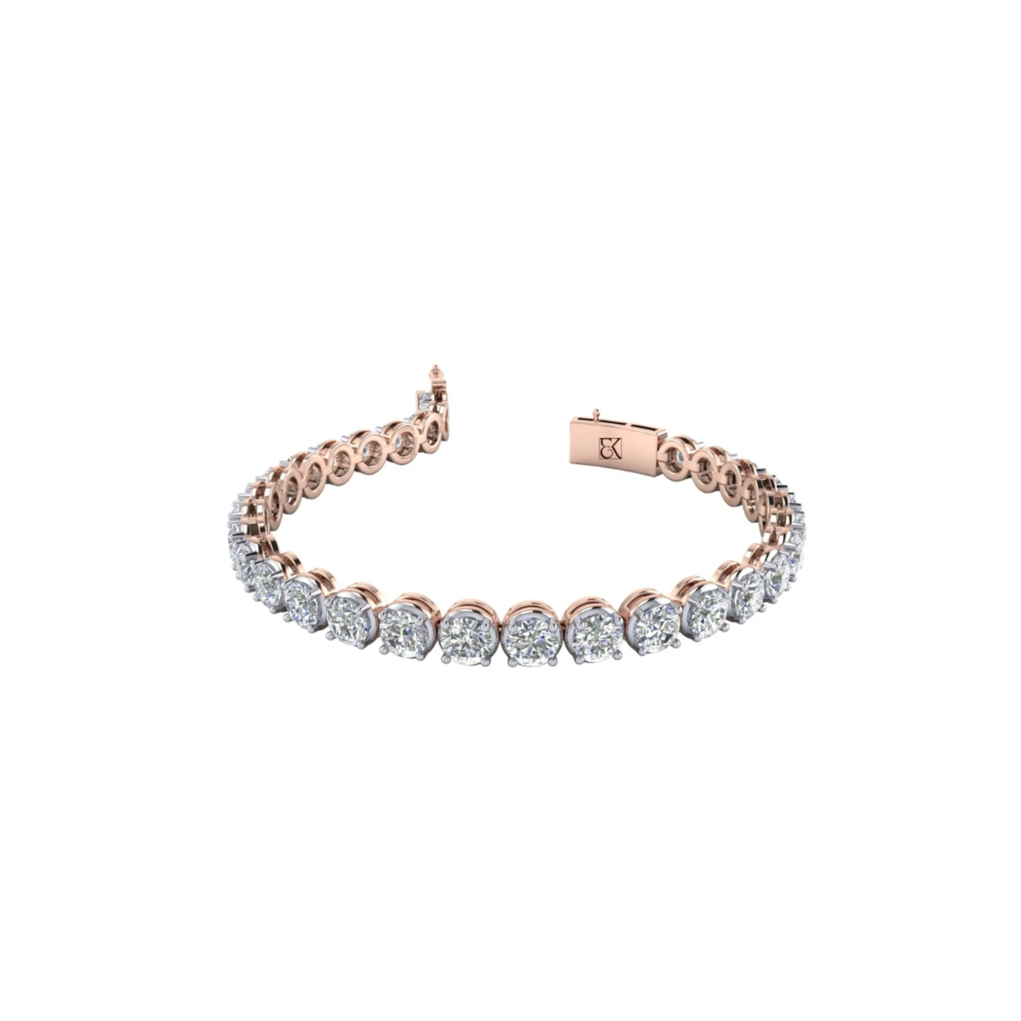 0.25 cts each Crown Set Bracelet
