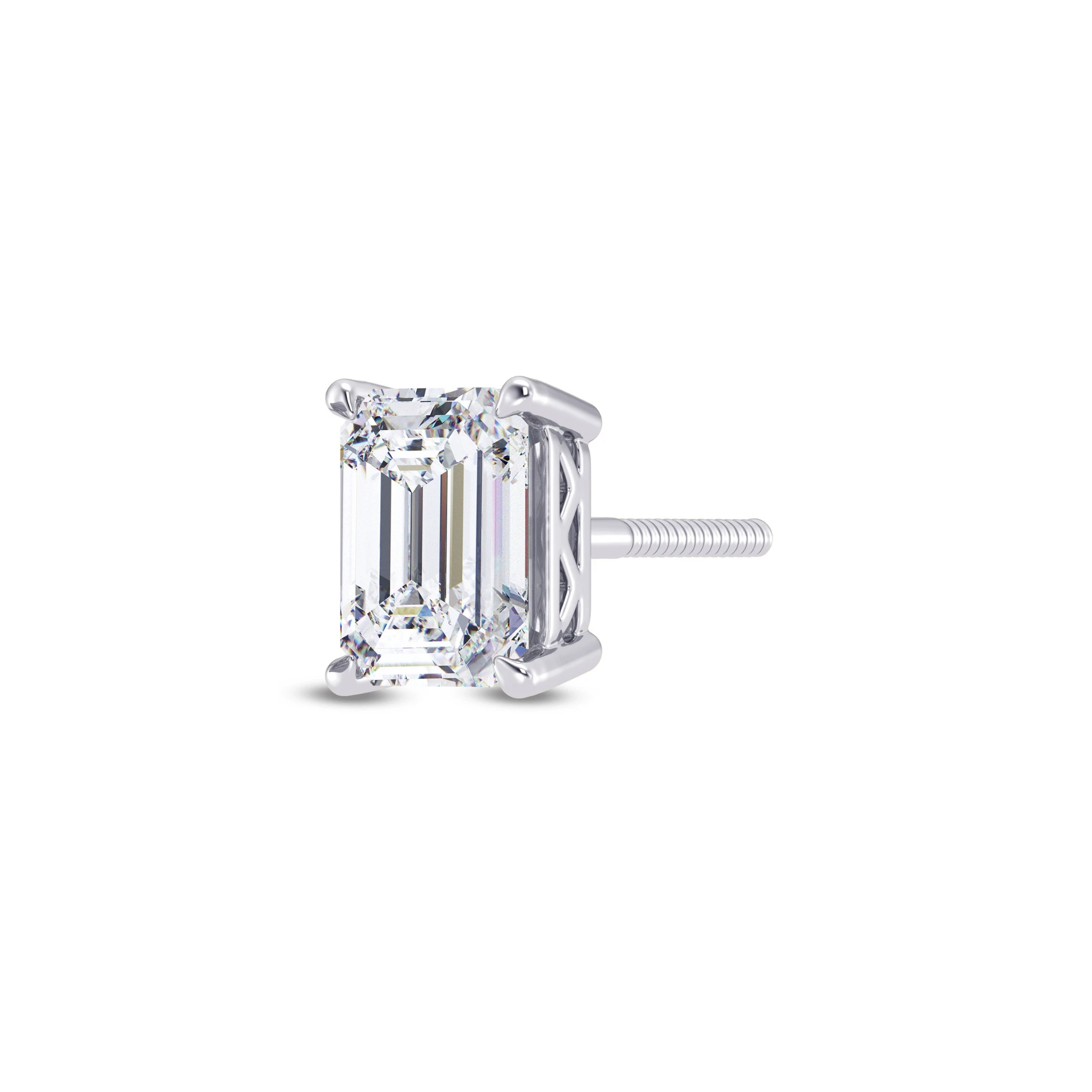 Emerald Trellis Men’s Solitaire Earring
