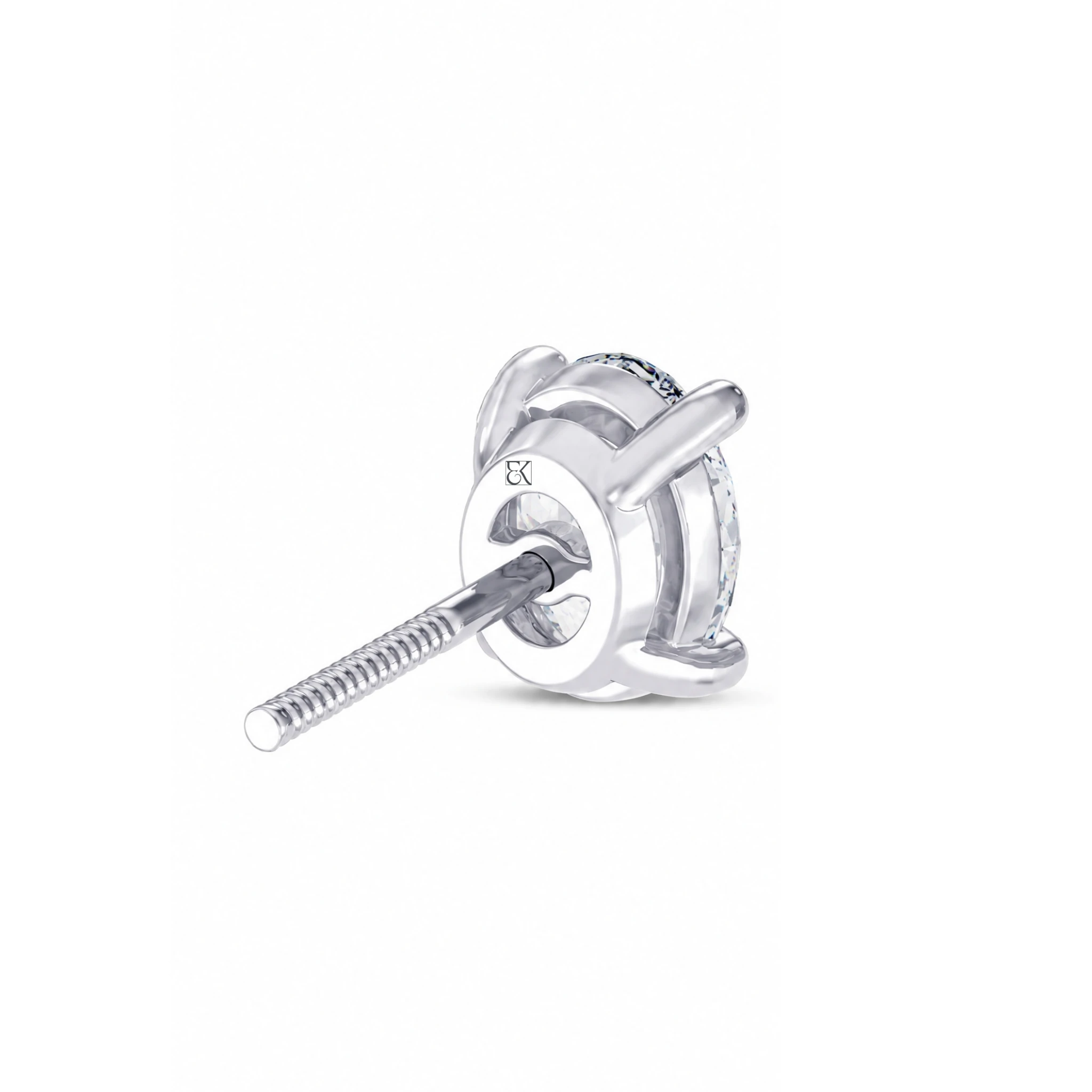 Opus Oval Men’s Solitaire Earring