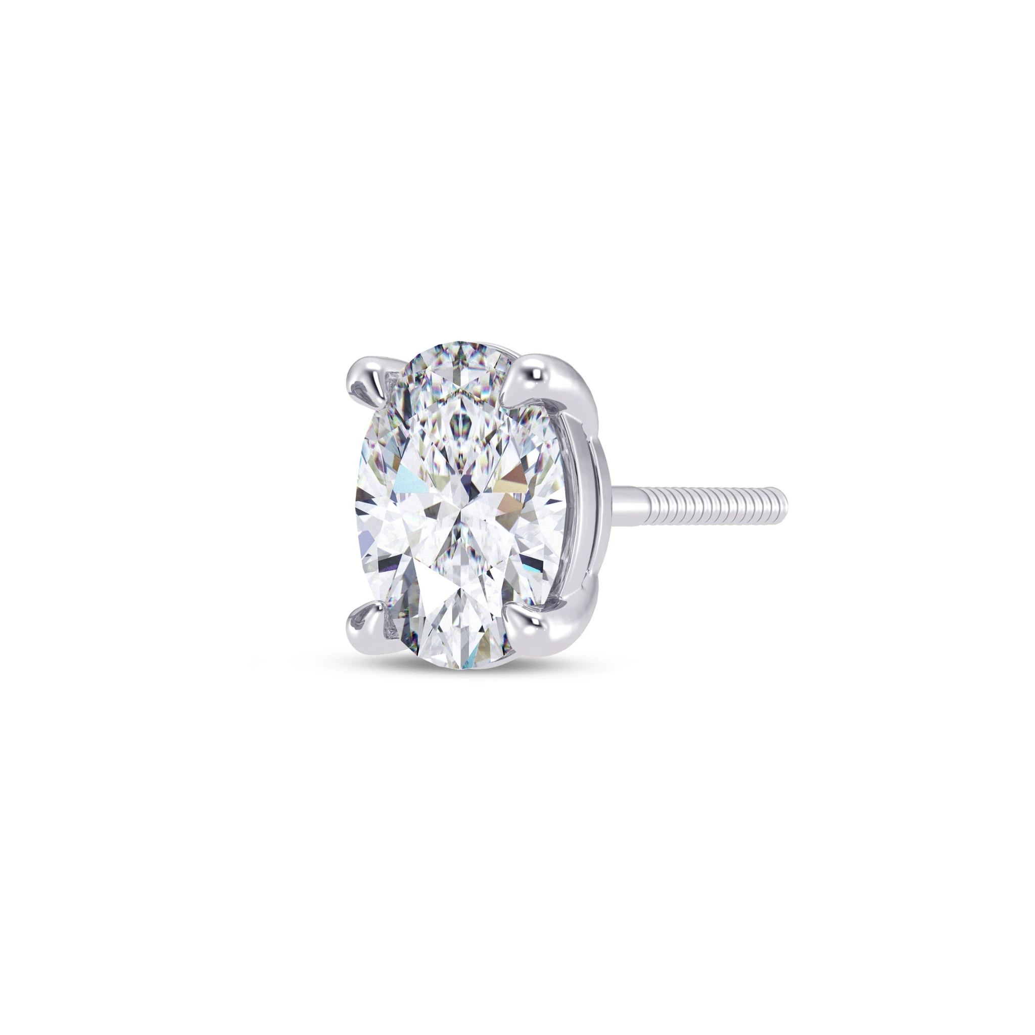 Opus Oval Men’s Solitaire Earring