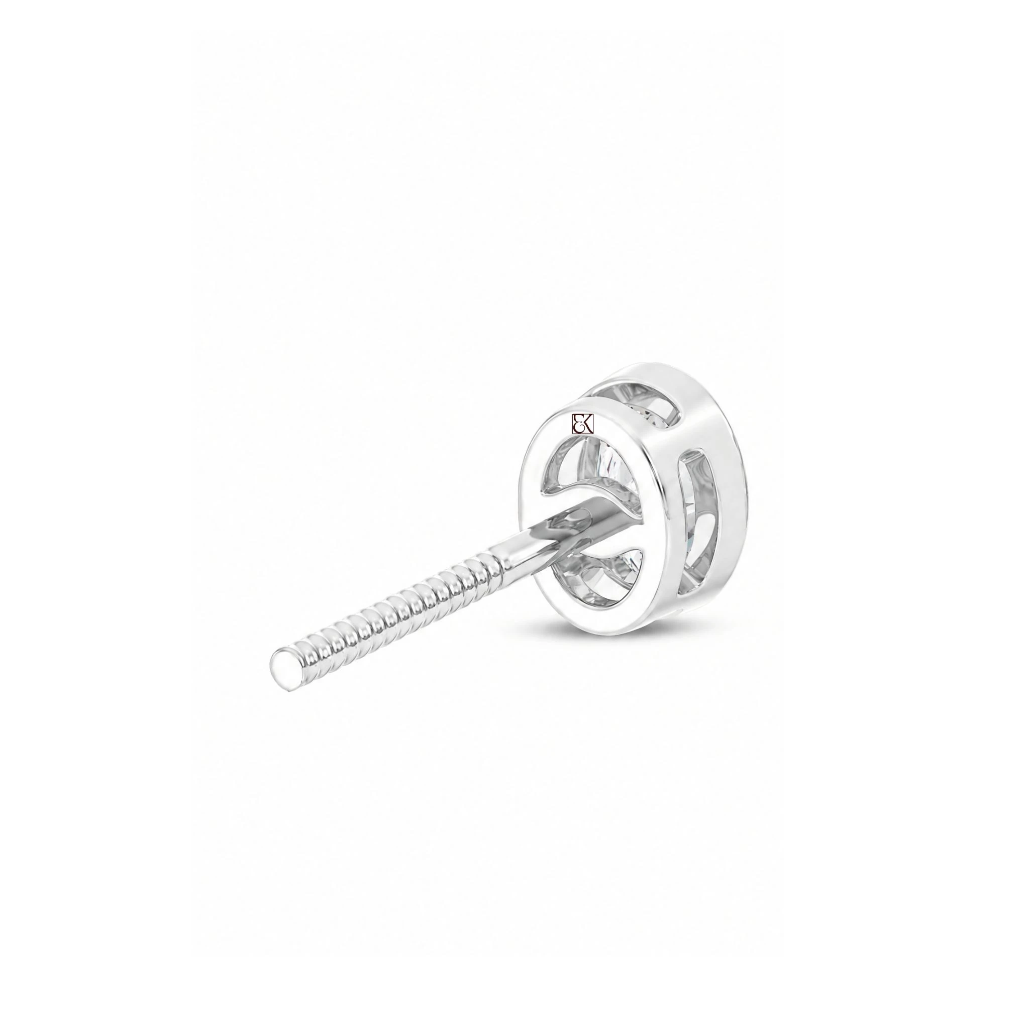Oval Glamour Men’s Solitaire Earring