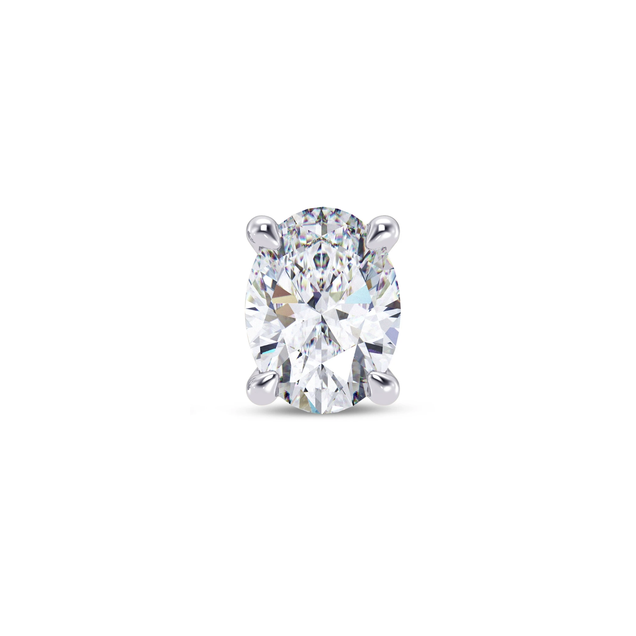 Opus Oval Men’s Solitaire Earring